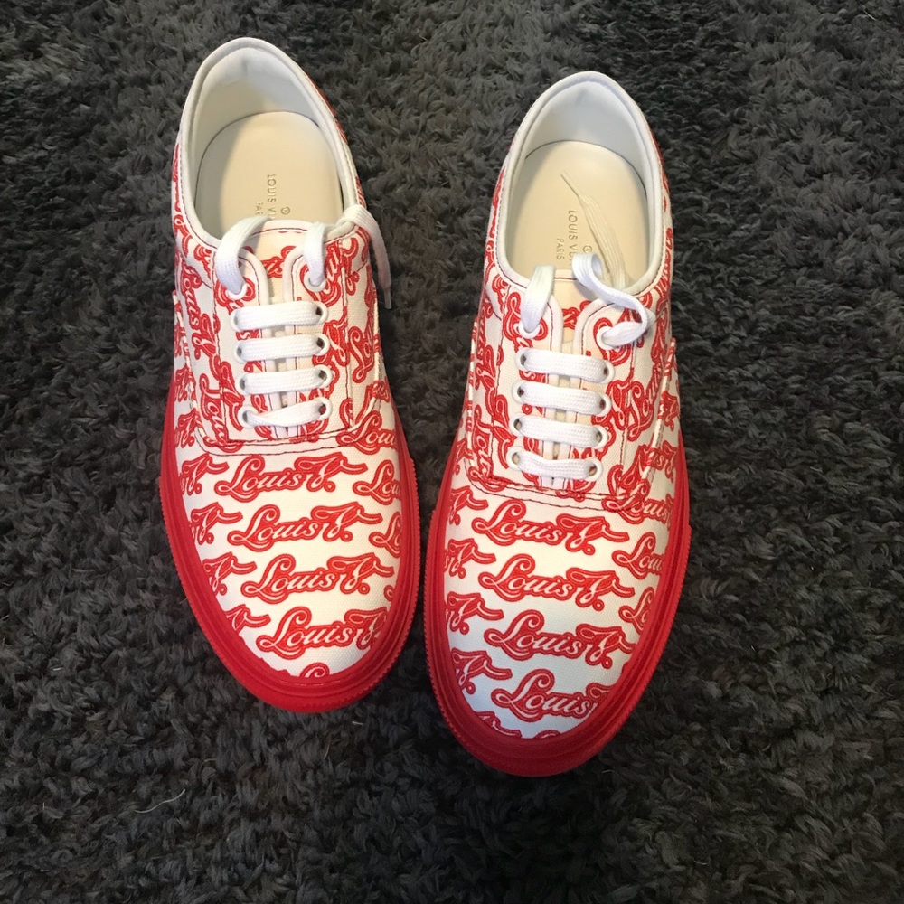 Louis Vuitton red sneakers